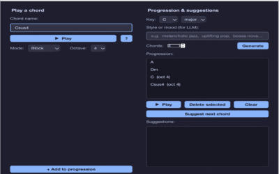 AccidentallySharp: Claude subagents at work to create an intuitive chord progression explorer for beginners with LLM-powered guidance